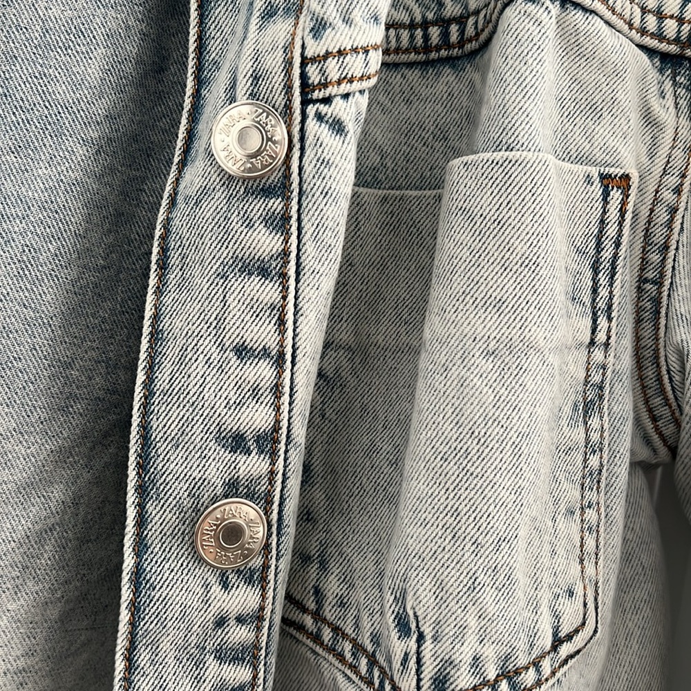 Zara Cropped Denim Jacket - Picture 6 of 6